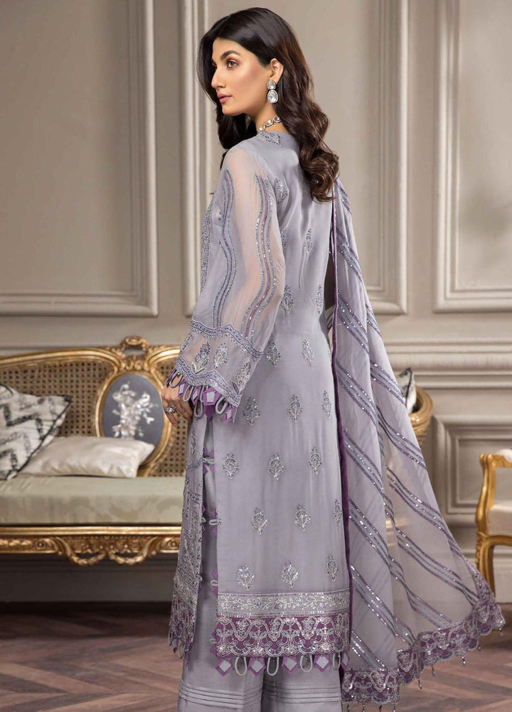 Aqs-e-Dast By Alizeh Fashion Embroidered Chiffon Suits Unstitched 3 Piece AFB22-F11 03 Jahanara - Festive Collection