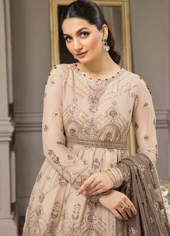 Aqs-e-Dast By Alizeh Fashion Embroidered Chiffon Suits Unstitched 3 Piece AFB22-F11 10 Aaina - Festive Collection