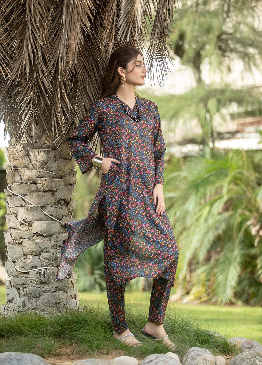Aqs N Man Pret Printed Lawn 2 Piece Suit AM-005