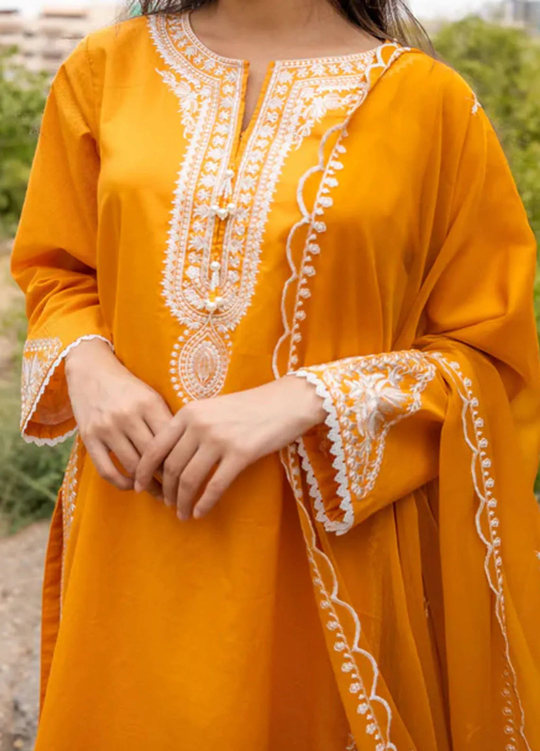 AR Apparel Pret Embroidered Cotton Cambric 3 Piece Suit ARG-0024-02