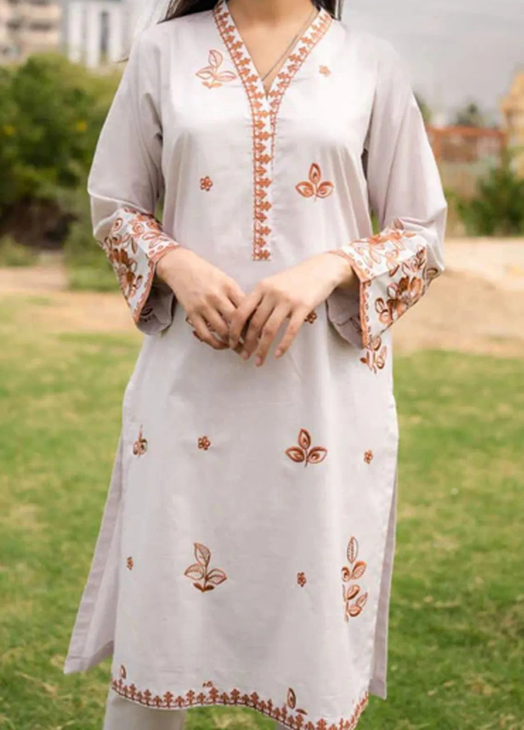 AR Apparel Pret Embroidered Cotton Cambric 3 Piece Suit ARG-0024-06