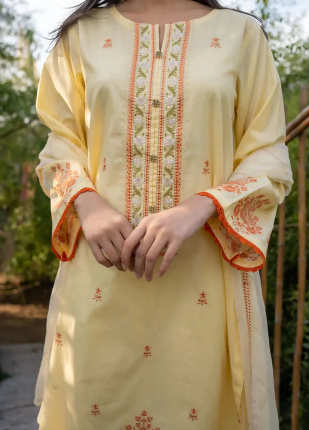 AR Apparel Pret Embroidered Cotton Cambric 3 Piece Suit ARG-0024-07