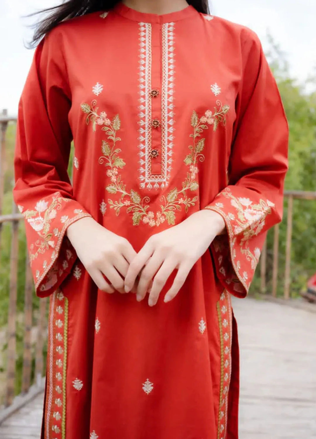 AR Apparel Pret Embroidered Cotton Cambric 3 Piece Suit ARG-0024-08