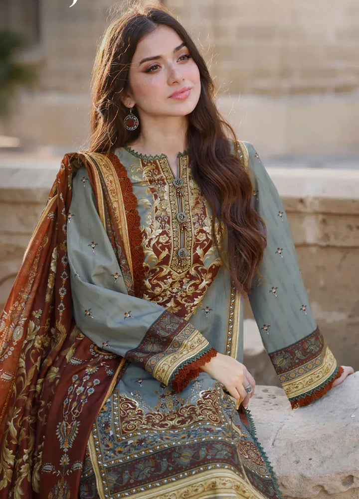 Arabic Lawn By Asim Jofa Pret Printed Suit 3 Piece AJ24AL AJPL-10