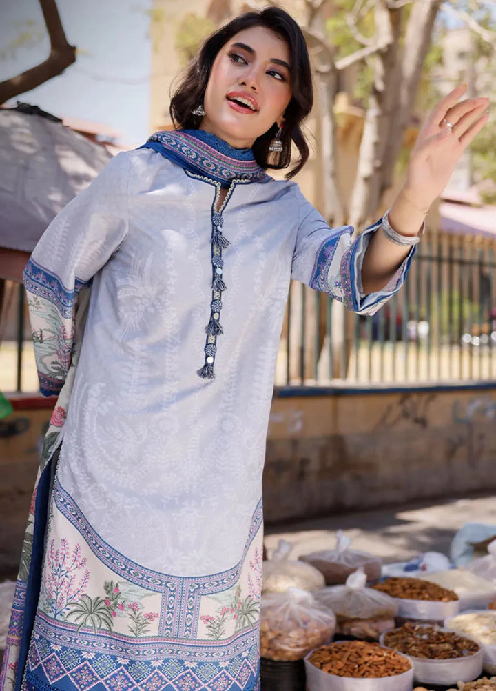 Arabic Lawn By Asim Jofa Printed Suit Unstitched 3 Piece AJ24AL AJPL-01 - Summer Collection