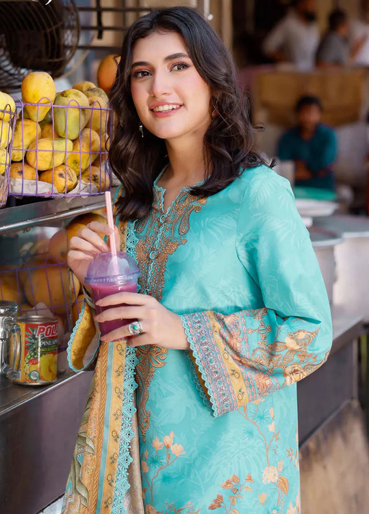 Arabic Lawn By Asim Jofa Printed Suit Unstitched 3 Piece AJ24AL AJPL-02 - Summer Collection