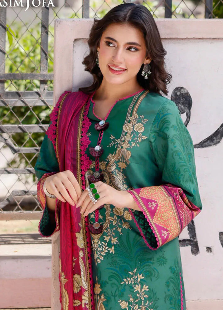 Arabic Lawn By Asim Jofa Printed Suit Unstitched 3 Piece AJ24AL AJPL-04 - Summer Collection
