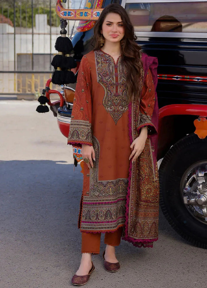 Arabic Lawn By Asim Jofa Printed Suit Unstitched 3 Piece AJ24AL AJPL-05 - Summer Collection