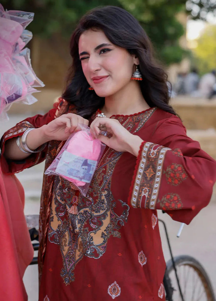 Arabic Lawn By Asim Jofa Printed Suit Unstitched 3 Piece AJ24AL AJPL-07 - Summer Collection