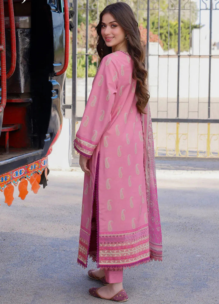 Arabic Lawn By Asim Jofa Printed Suit Unstitched 3 Piece AJ24AL AJPL-13 - Summer Collection