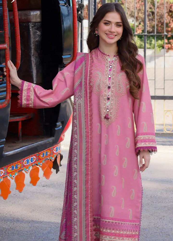 Arabic Lawn By Asim Jofa Printed Suit Unstitched 3 Piece AJ24AL AJPL-13 - Summer Collection