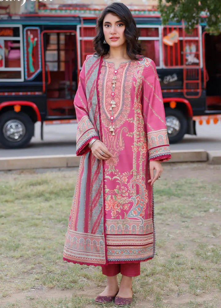 Arabic Lawn By Asim Jofa Printed Suit Unstitched 3 Piece AJ24AL AJPL-14 - Summer Collection