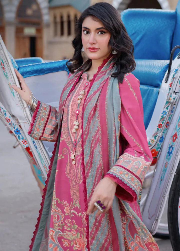 Arabic Lawn By Asim Jofa Printed Suit Unstitched 3 Piece AJ24AL AJPL-14 - Summer Collection