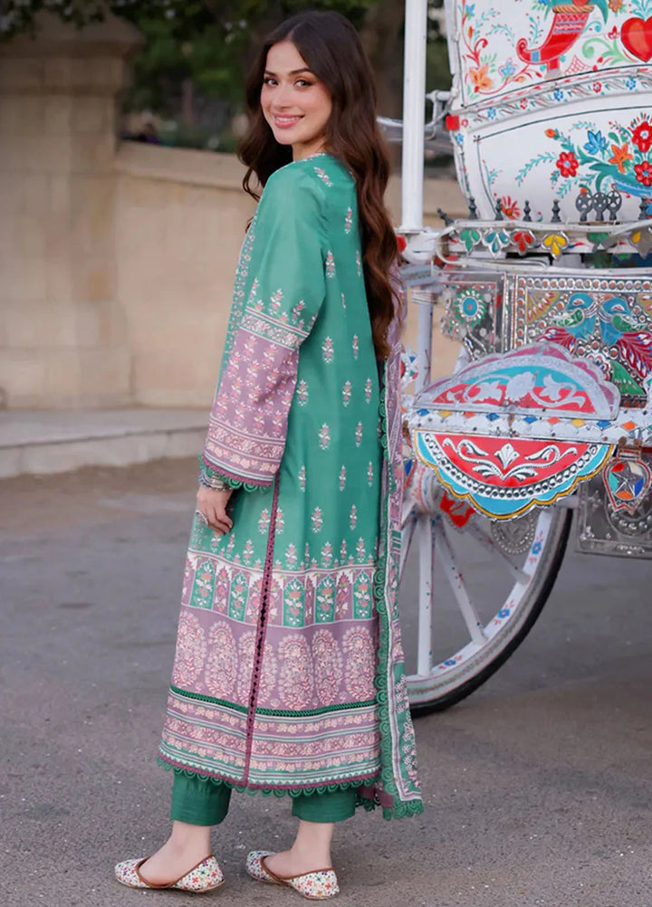Arabic Lawn By Asim Jofa Printed Suit Unstitched 3 Piece AJ24AL AJPL-15 - Summer Collection