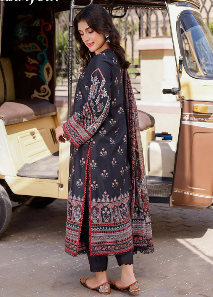 Arabic Lawn By Asim Jofa Printed Suit Unstitched 3 Piece AJ24AL AJPL-19 - Summer Collection