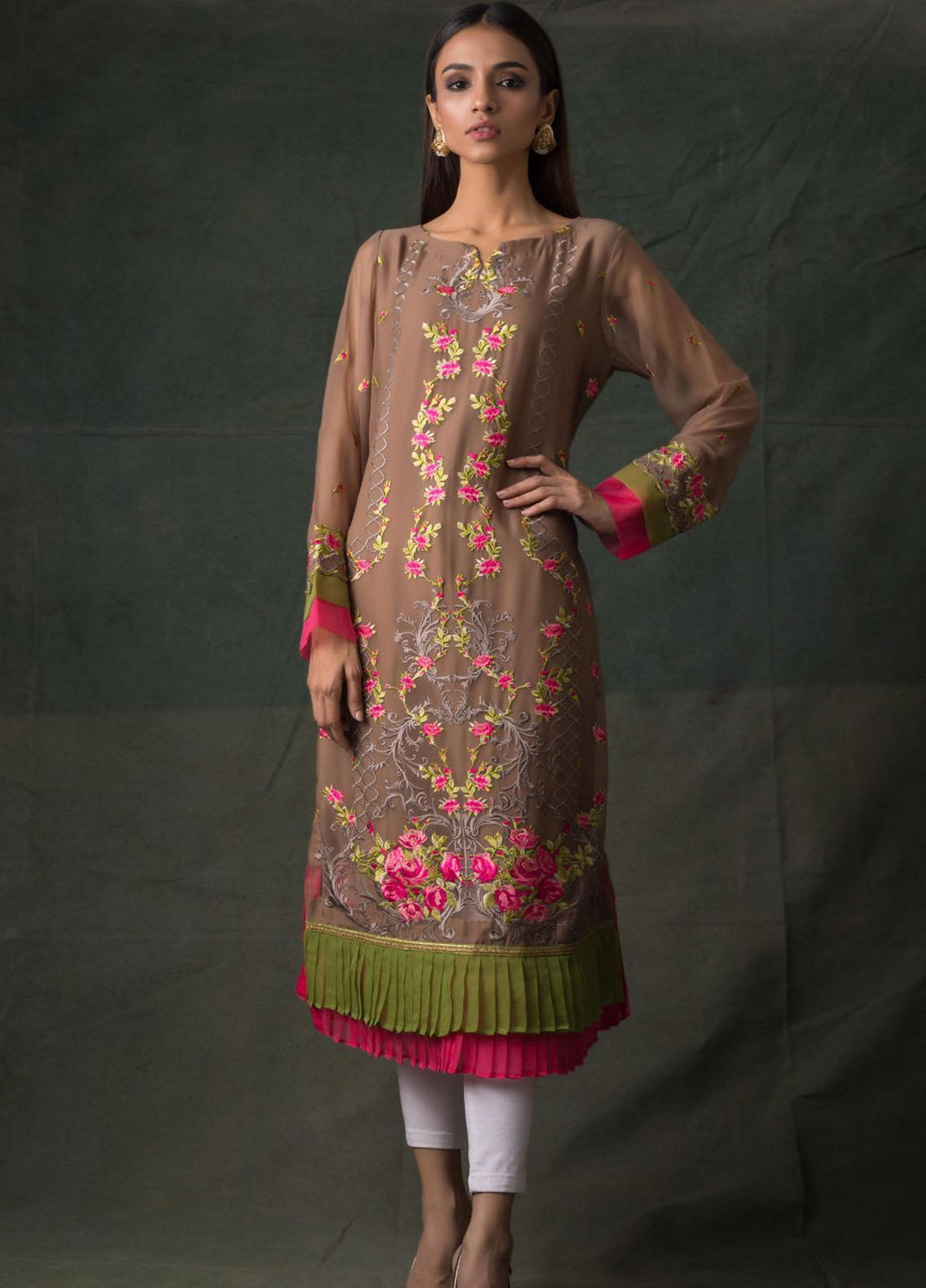 Areeba Saleem Embroidered Lawn  Unstitched Kurties AS21K 08 - Summer Collection