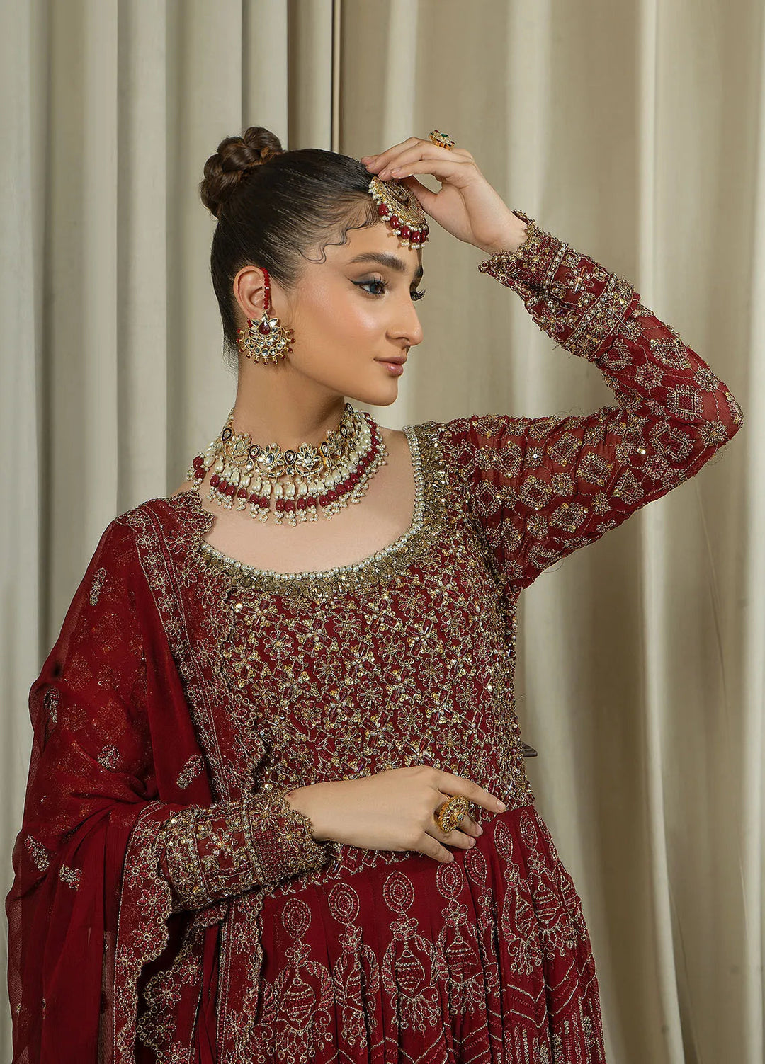 Arif Ashraf Pret Embroidered Chiffon 3 Piece Suit Manavati