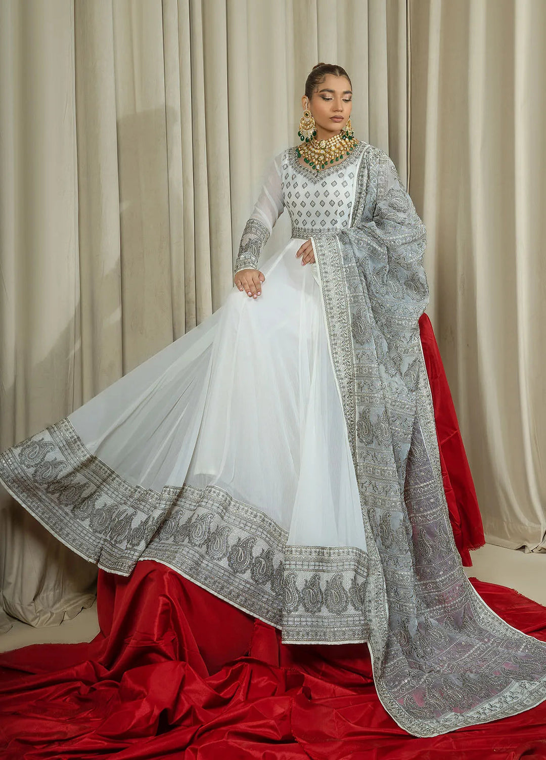 Arif Ashraf Pret Embroidered Chiffon 3 Piece Suit Mumtaz