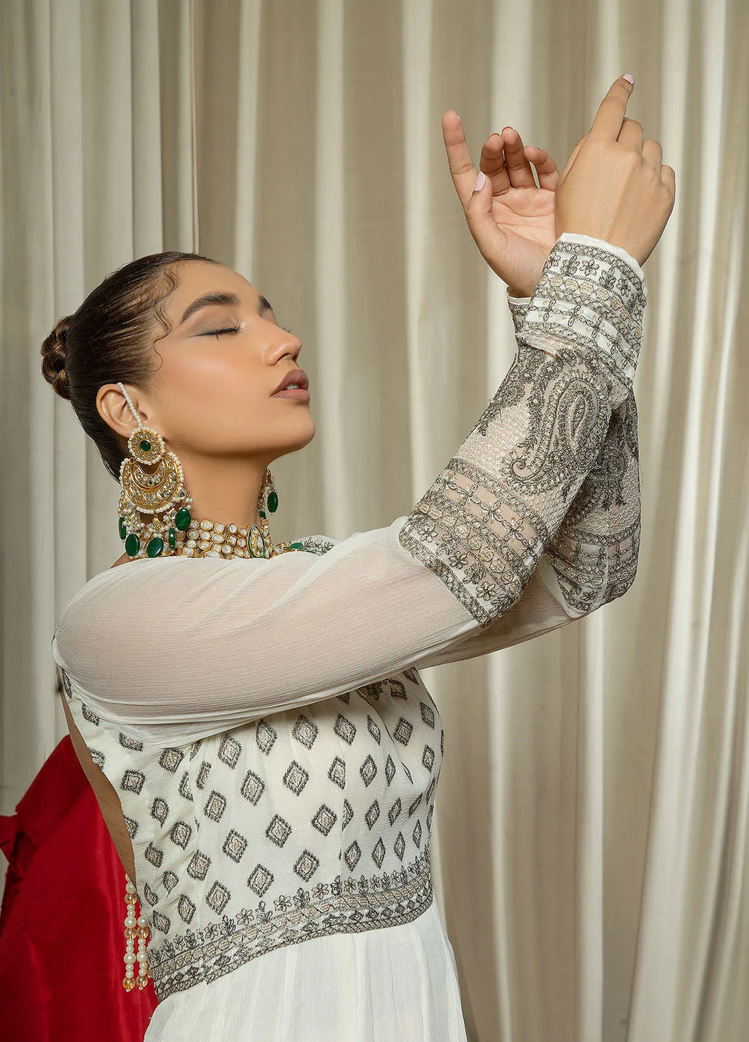 Arif Ashraf Pret Embroidered Chiffon 3 Piece Suit Mumtaz