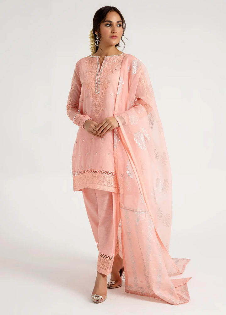 Arif Ashraf Pret Embroidered Cotton Silk 3 Piece Suit Shaftaloo