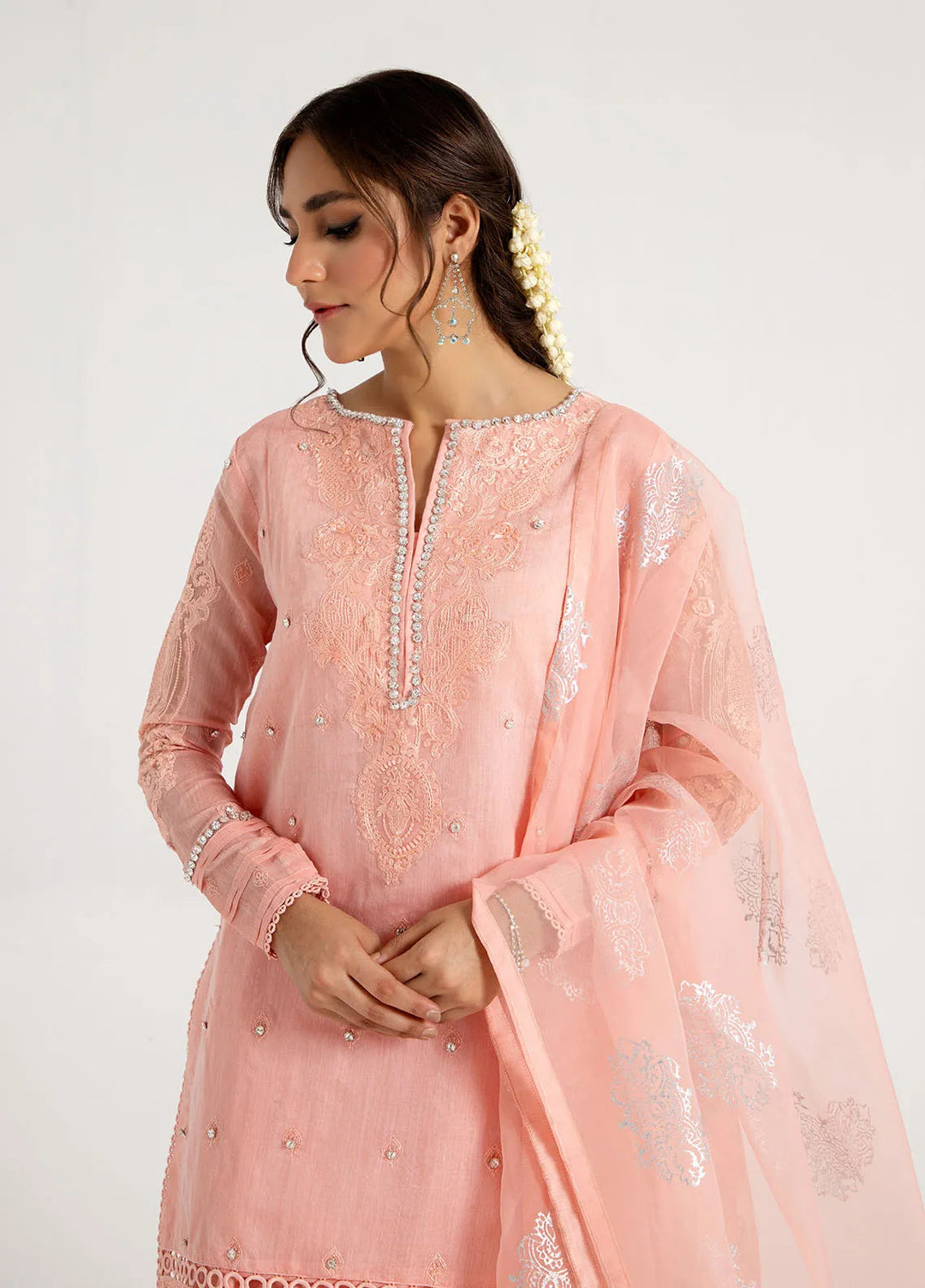 Arif Ashraf Pret Embroidered Cotton Silk 3 Piece Suit Shaftaloo