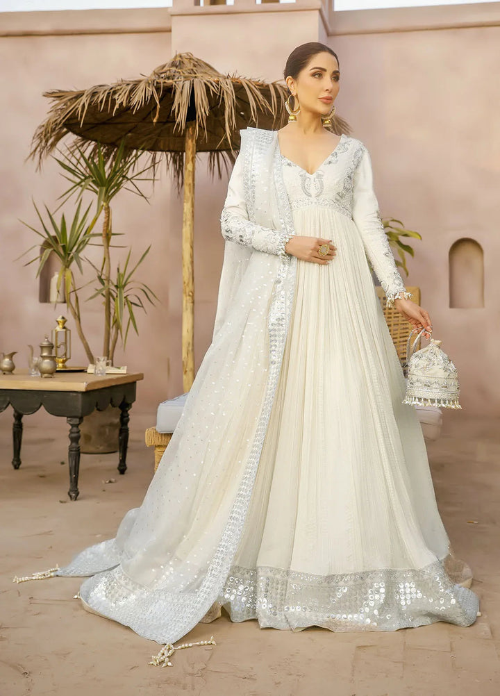 Arif Ashraf Pret Embroidered Crush Silk 3 Piece Suit AJR