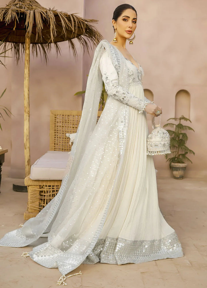 Arif Ashraf Pret Embroidered Crush Silk 3 Piece Suit AJR