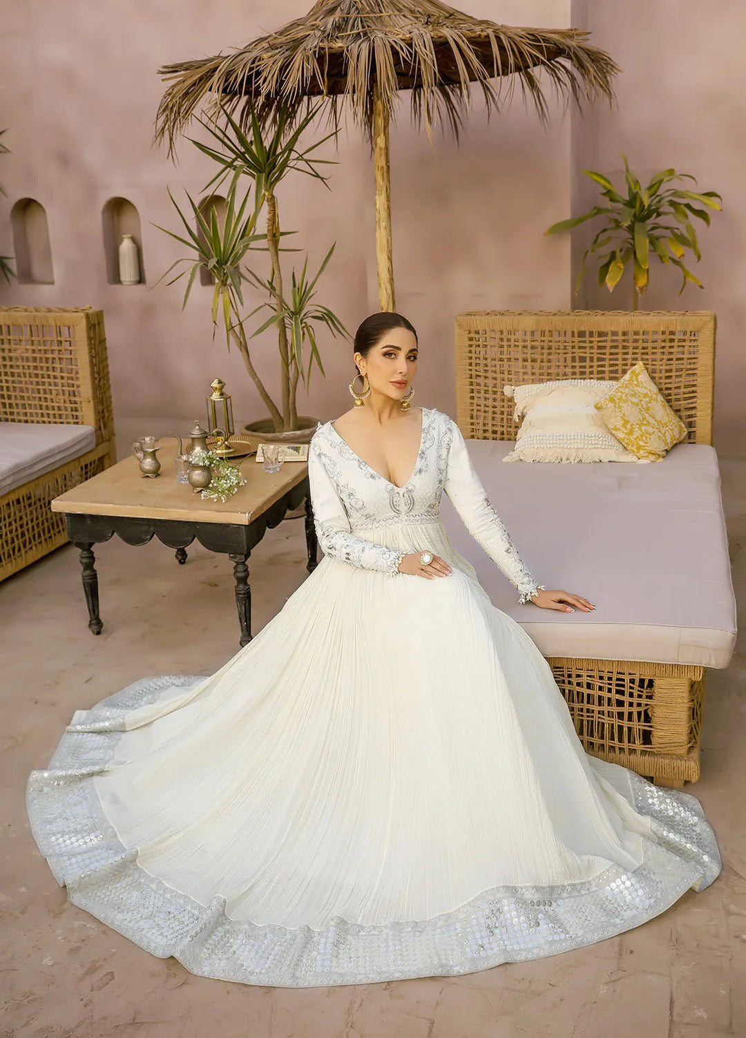 Arif Ashraf Pret Embroidered Crush Silk 3 Piece Suit AJR