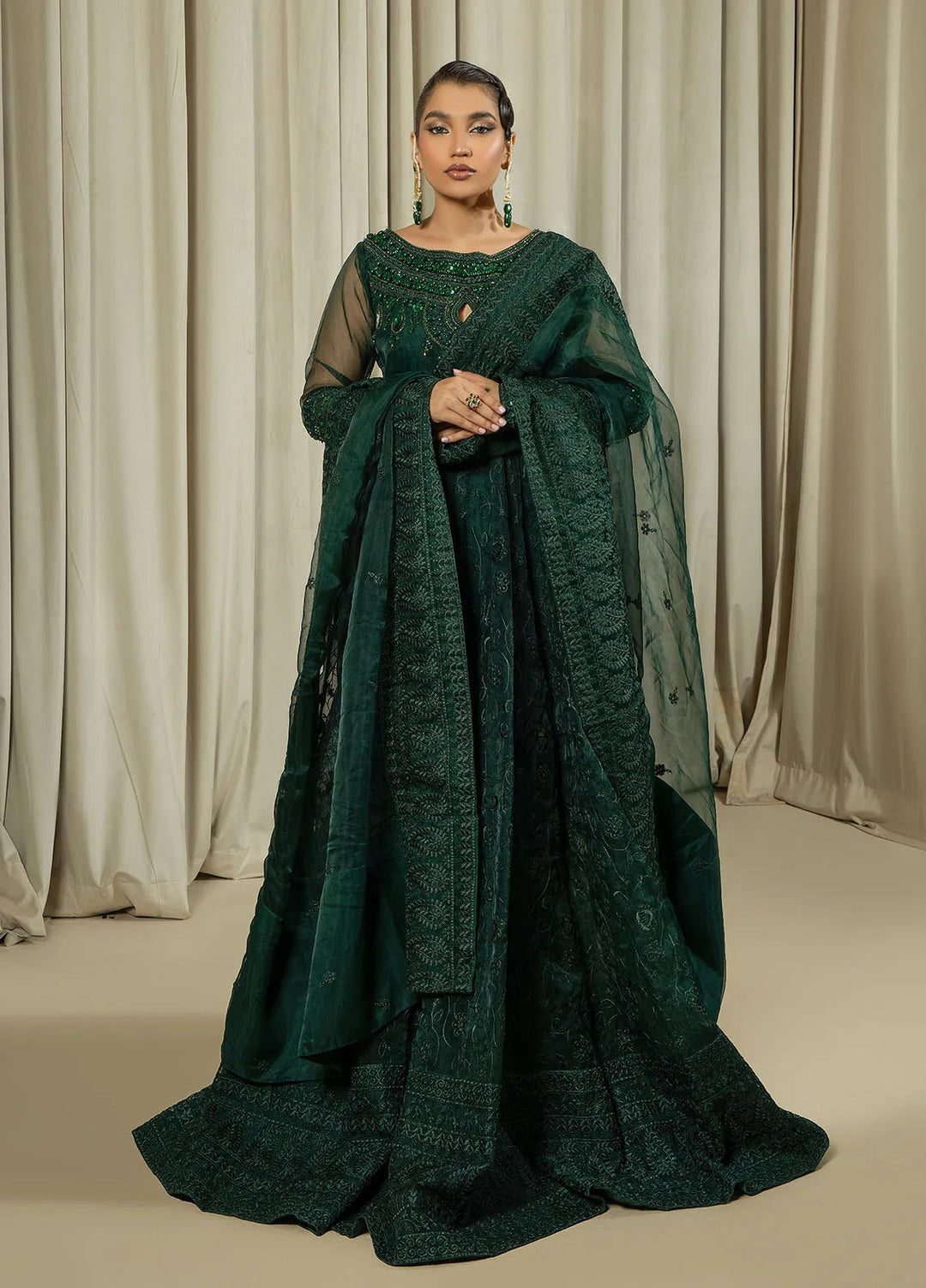 Arif Ashraf Pret Embroidered Organza 3 Piece Suit Noor Jahan