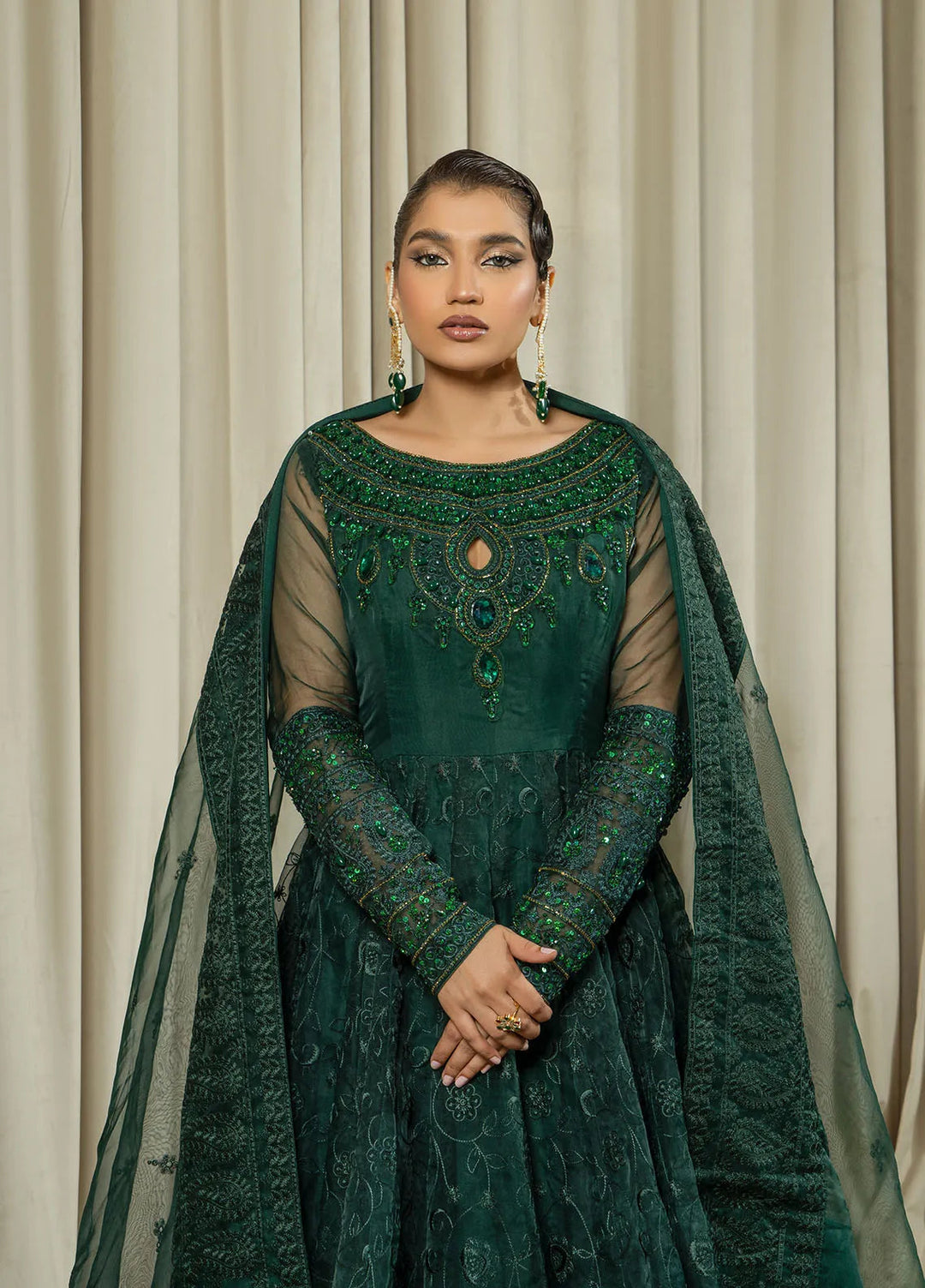 Arif Ashraf Pret Embroidered Organza 3 Piece Suit Noor Jahan