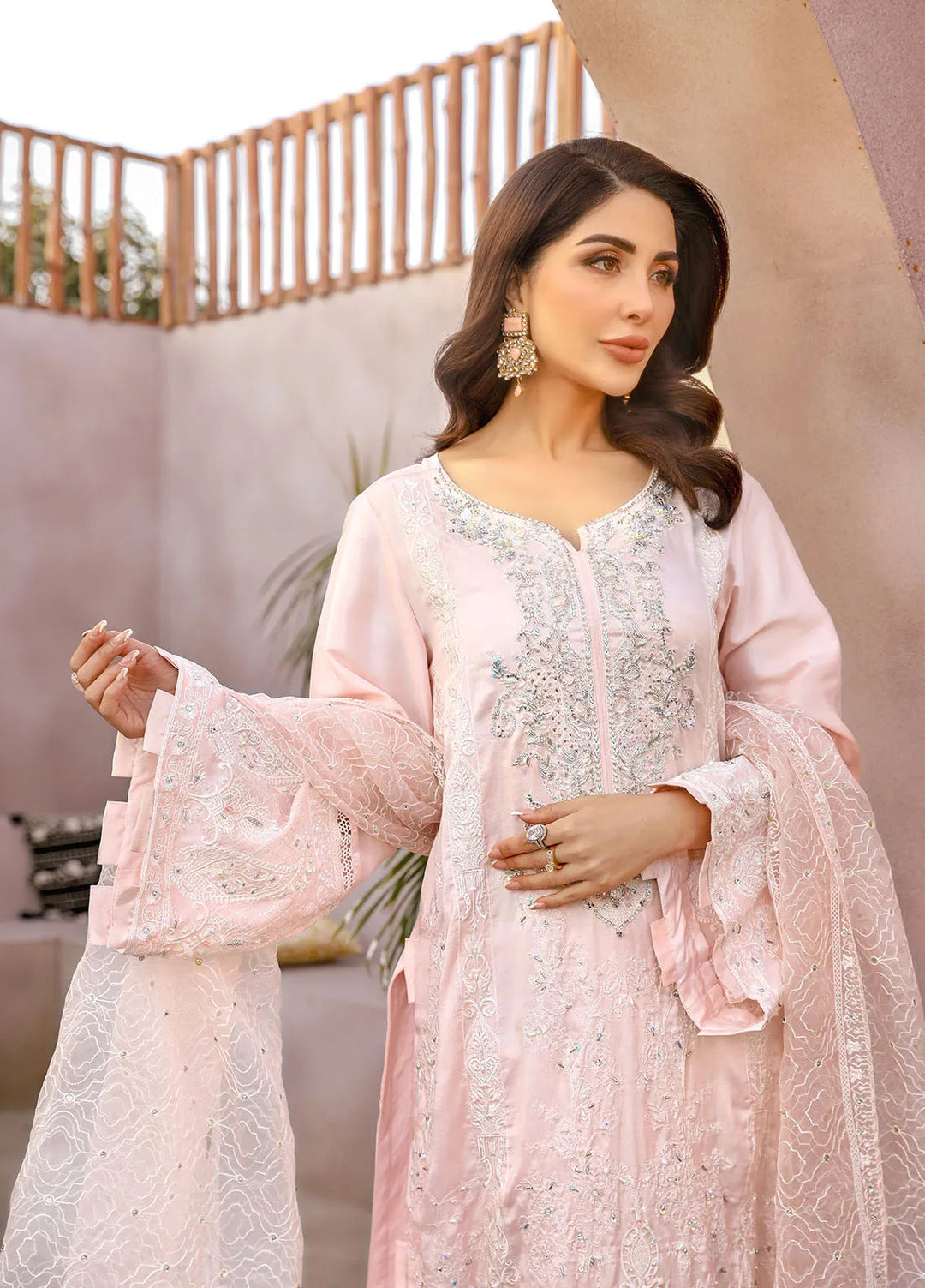 Arif Ashraf Pret Embroidered Raw Silk 3 Piece Suit Alakh