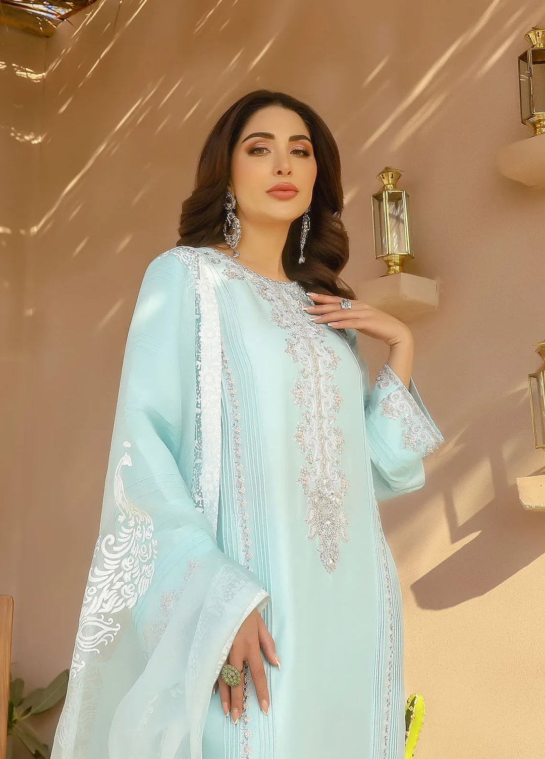Arif Ashraf Pret Embroidered Raw Silk 3 Piece Suit Arjan
