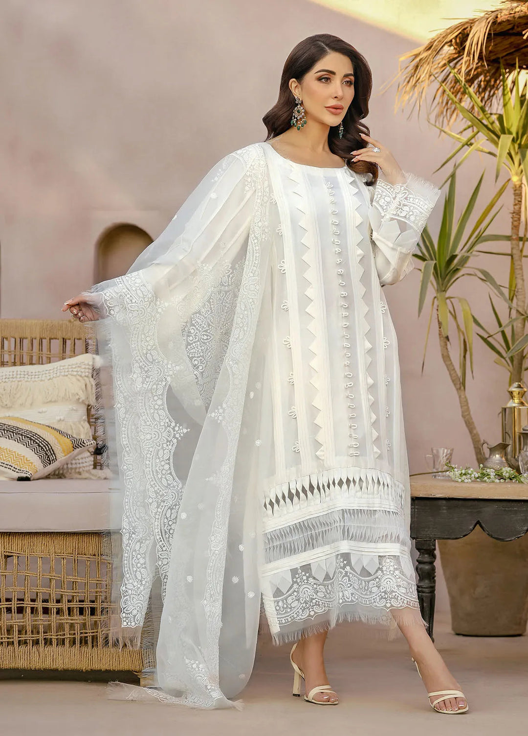 Arif Ashraf Pret Embroidered Raw Silk 3 Piece Suit Zunan