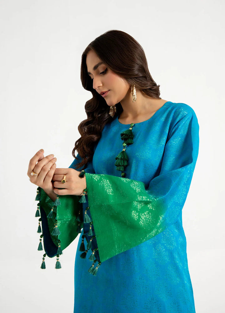 Arif Ashraf Pret Embroidered Self Jacquard 3 Piece Suit Yasil