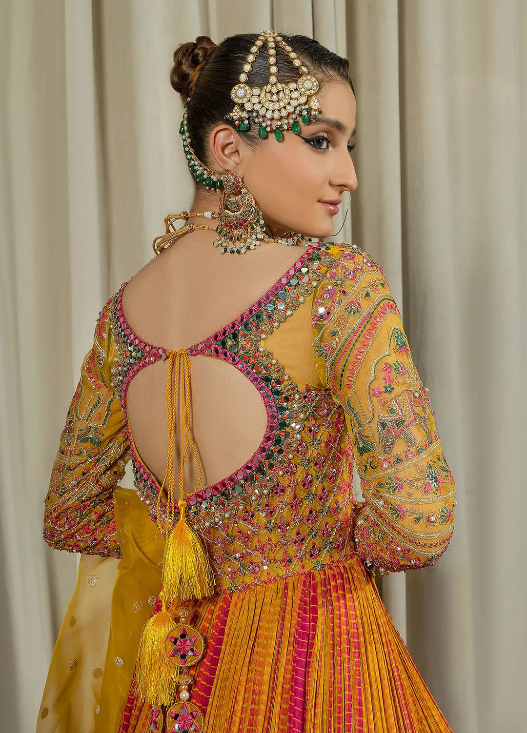 Arif Ashraf Pret Embroidered Yellow Crush 3 Piece Suit Gulbano