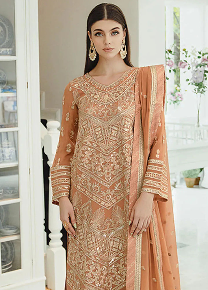 Ariya By Maryum N Maria Embroidered Chiffon Suit Unstitched 3 Piece MNM24A 505 Parisa - Formals Collection
