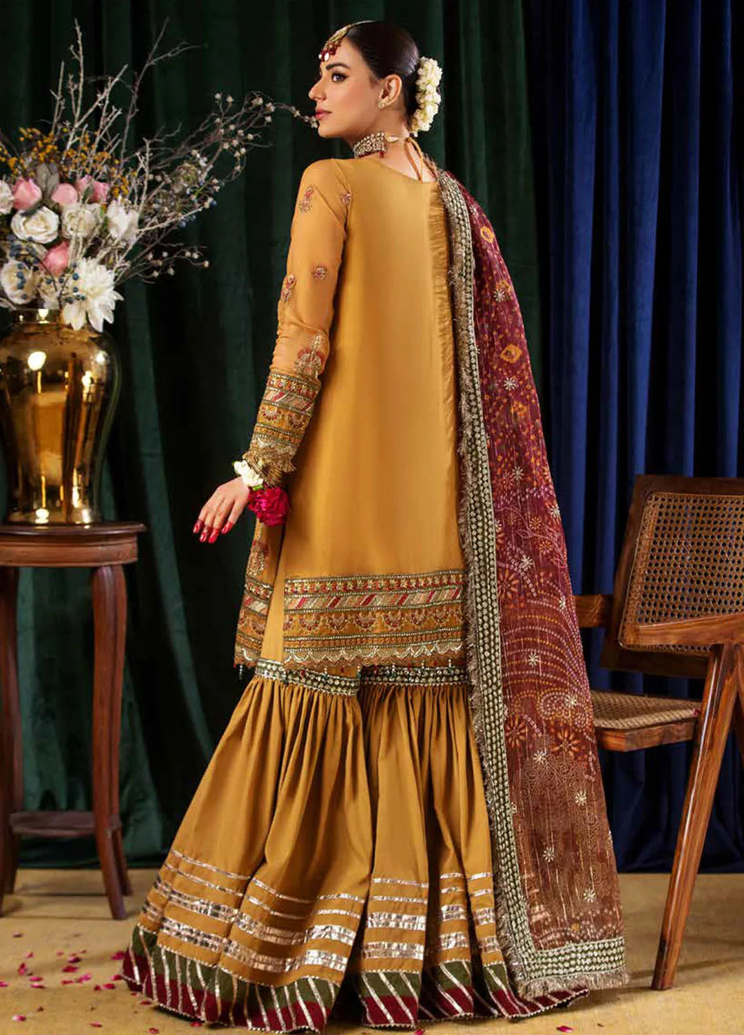 Aroha By Riaz Arts Embroidered Chiffon Suit Unstitched 4 Piece RA24AW AR-01 - Luxury Collection