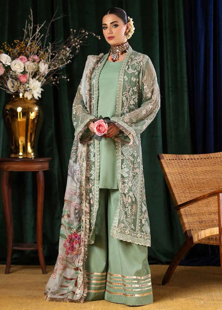 Aroha By Riaz Arts Embroidered Chiffon Suit Unstitched 4 Piece RA24AW AR-03 - Luxury Collection