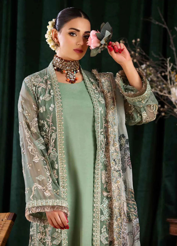 Aroha By Riaz Arts Embroidered Chiffon Suit Unstitched 4 Piece RA24AW AR-03 - Luxury Collection