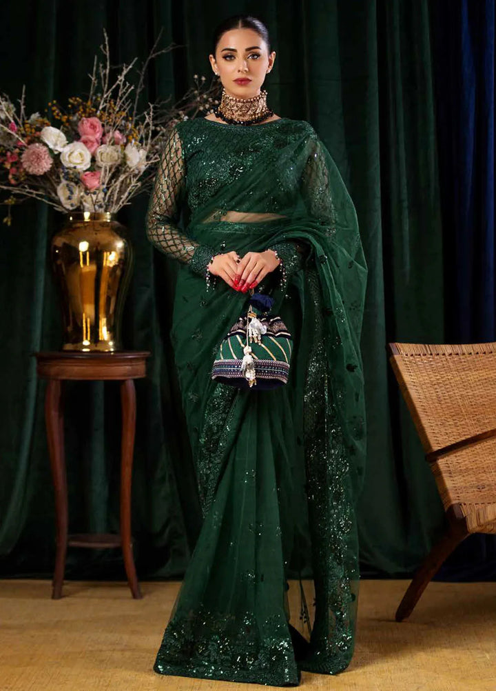 Aroha By Riaz Arts Embroidered Net Saree Unstitched RA24AW AR-05 - Luxury Collection