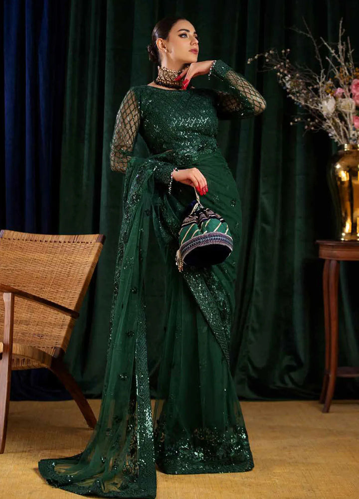 Aroha By Riaz Arts Embroidered Net Saree Unstitched RA24AW AR-05 - Luxury Collection