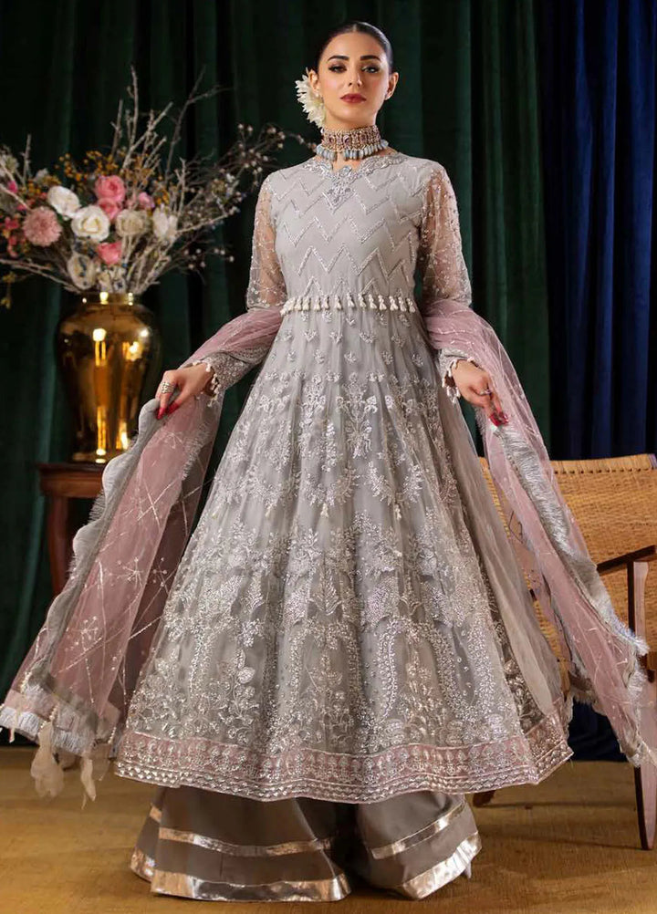 Aroha By Riaz Arts Embroidered Net Suit Unstitched 4 Piece RA24AW AR-06 - Luxury Collection