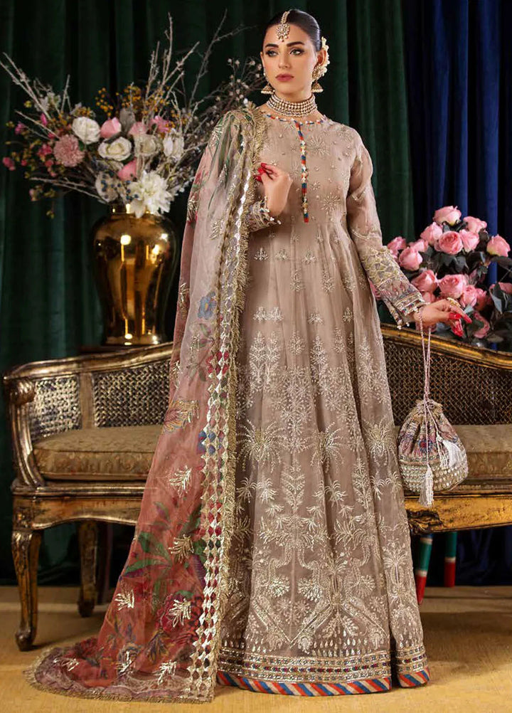 Aroha By Riaz Arts Embroidered Organza Suit Unstitched 4 Piece RA24AW AR-04 - Luxury Collection