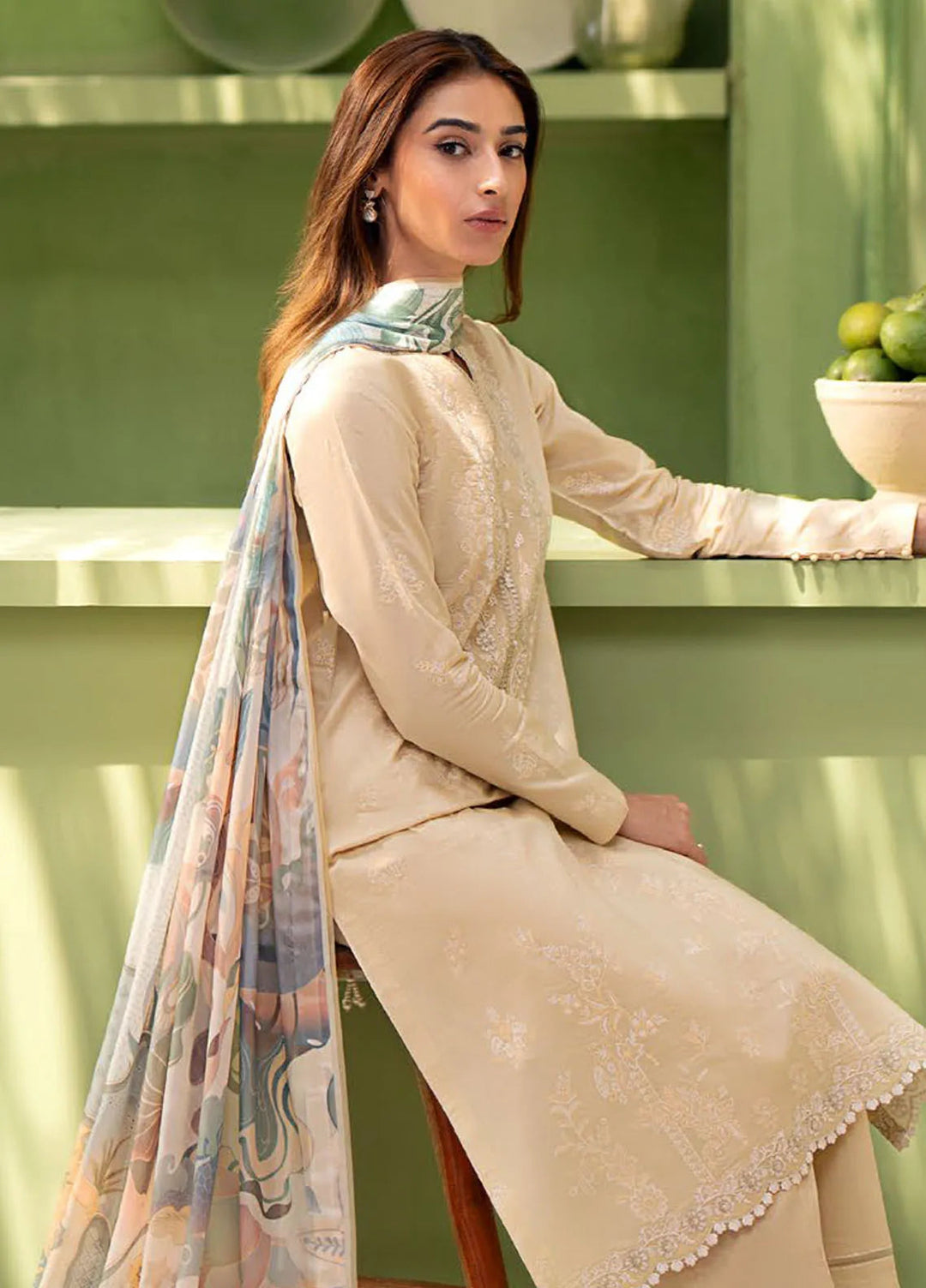 Artisan by Seran Embroidered Lawn Suit Unstitched 3 Piece SRN25A D-01 Soleil - Summer Collection
