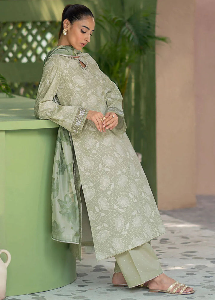Artisan by Seran Embroidered Lawn Suit Unstitched 3 Piece SRN25A D-02 Pistache - Summer Collection