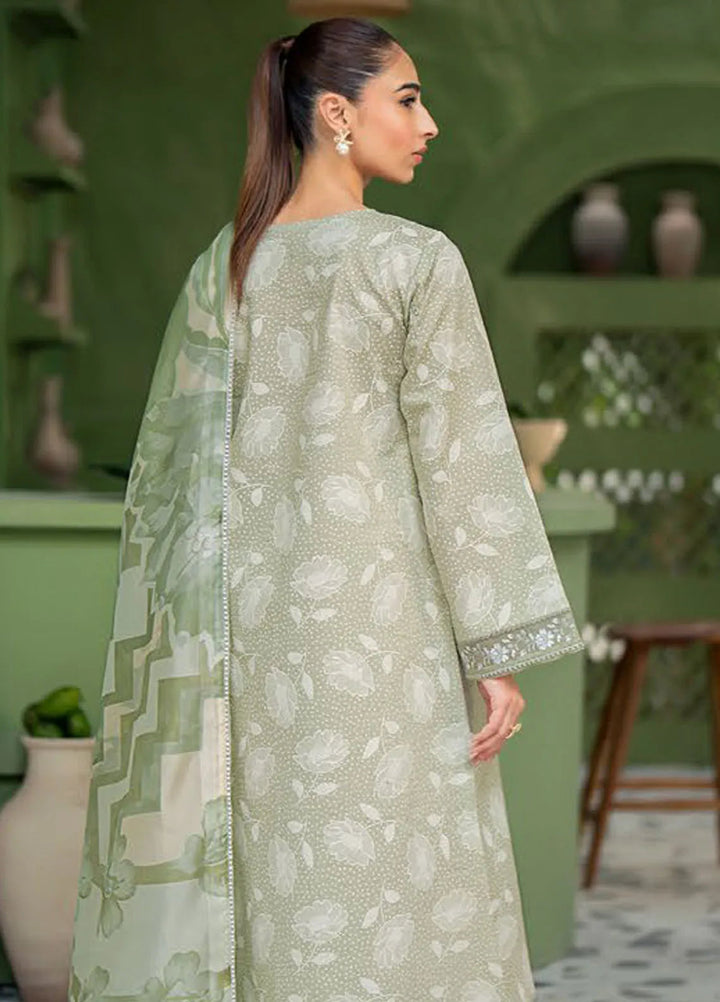 Artisan by Seran Embroidered Lawn Suit Unstitched 3 Piece SRN25A D-02 Pistache - Summer Collection