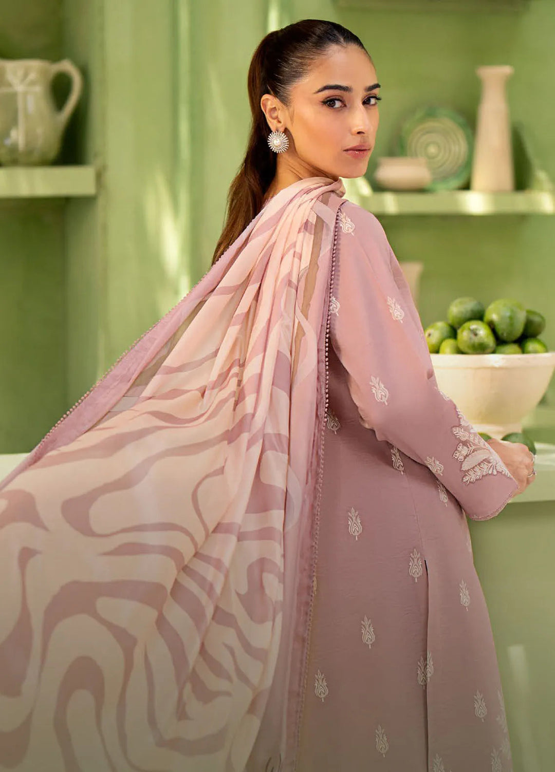 Artisan by Seran Embroidered Lawn Suit Unstitched 3 Piece SRN25A D-03 Fleur - Summer Collection