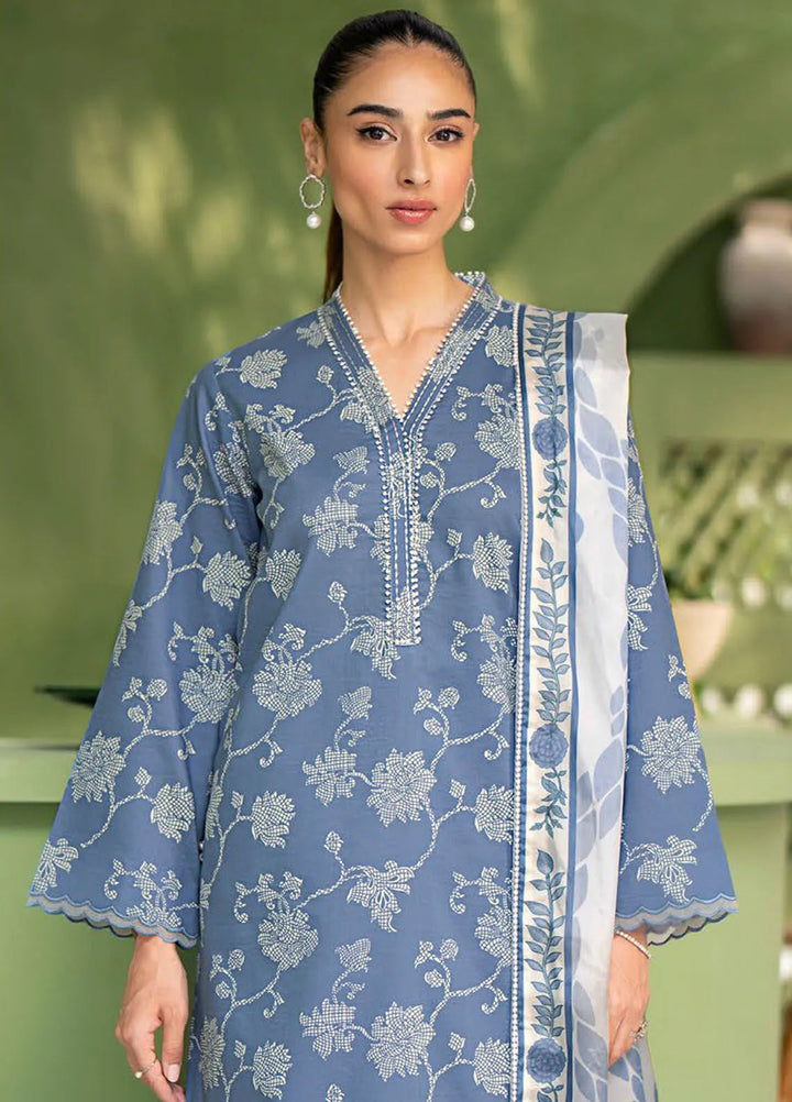 Artisan by Seran Embroidered Lawn Suit Unstitched 3 Piece SRN25A D-08 Aegean - Summer Collection