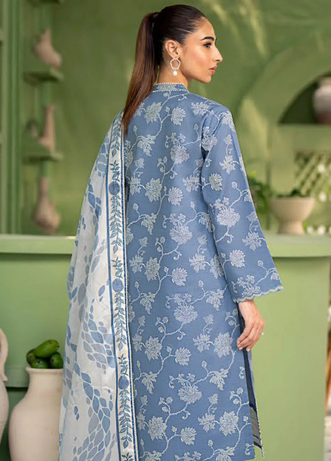 Artisan by Seran Embroidered Lawn Suit Unstitched 3 Piece SRN25A D-08 Aegean - Summer Collection