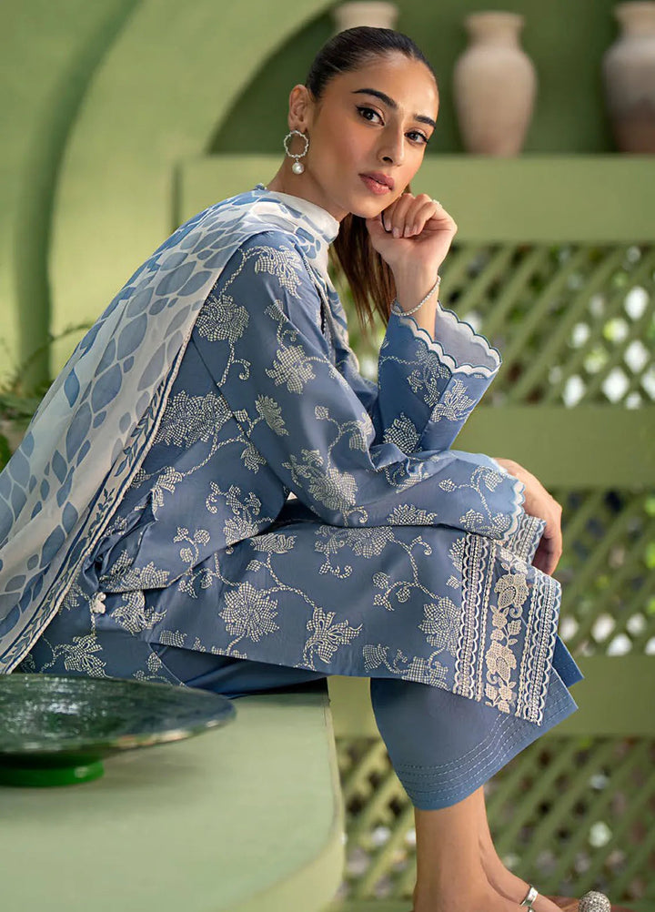 Artisan by Seran Embroidered Lawn Suit Unstitched 3 Piece SRN25A D-08 Aegean - Summer Collection